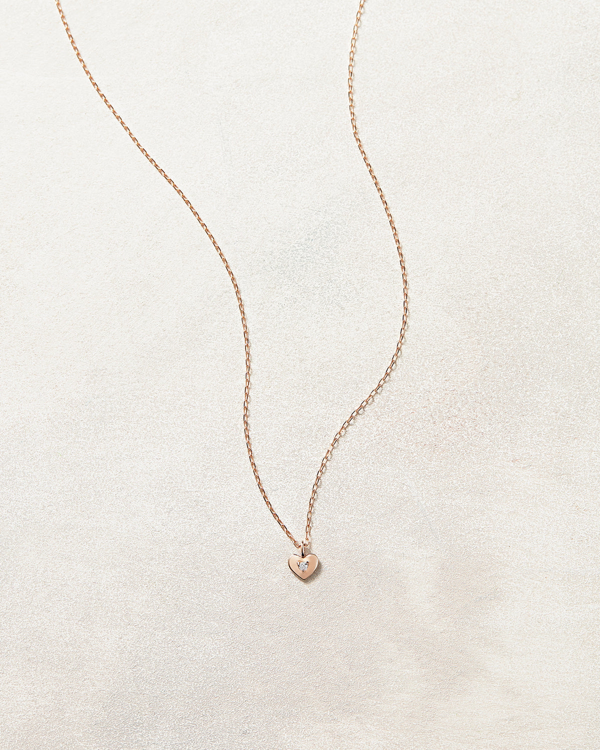 ハートダイヤモンドスキンネックレス