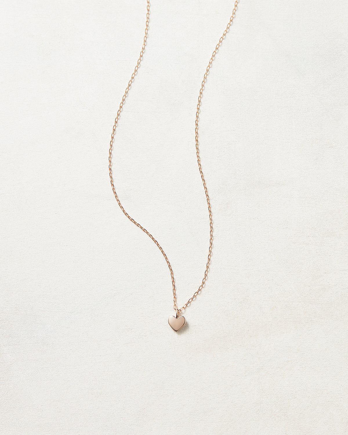 ハートスキンネックレス – プレーンライン