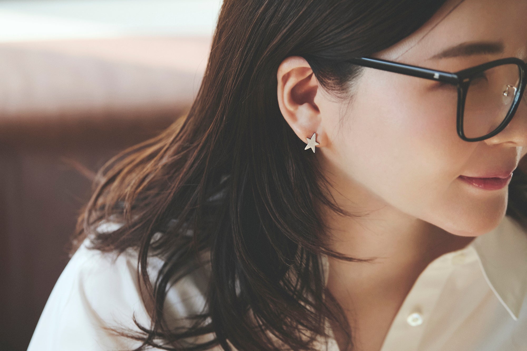 Line Star フラットピアス